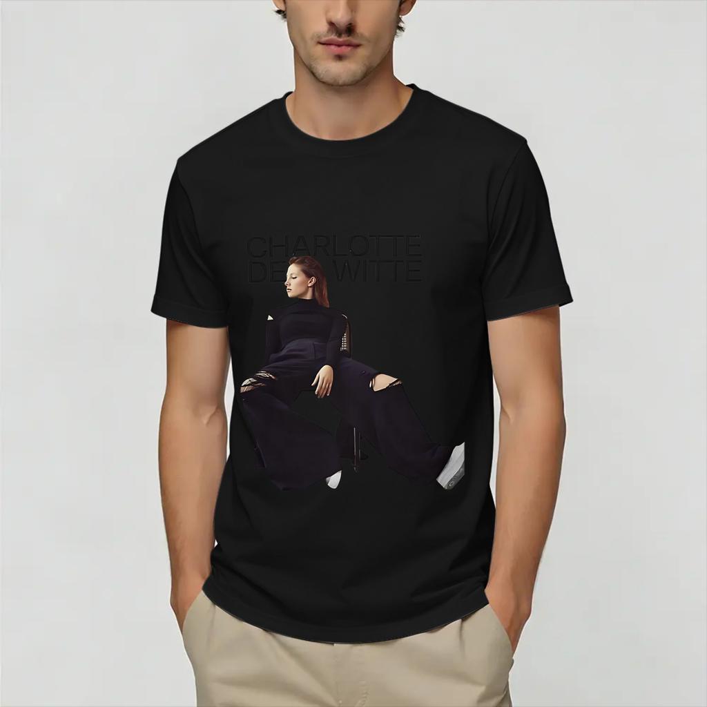 Charlotte De Witte Cotton TShirt For Unisex Summer Awesome T Shirts Crewneck Trendy Cool Tees Oversize Pattern Clothes