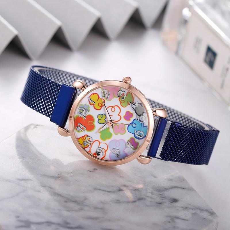 Neue Mode Damen Uhren Magnetverschluss Mesh-Armband Quarzuhr Uhr Lässig Relogio Feminino Mädchen Armbanduhren Studentenuhren