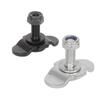 M8*30/M8*40/M8*60 L Track Threaded Stud Fittings L-Track Threaded Double Stud Lug Fitting Tie Down Used with L Track Rails 4Pack