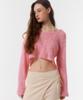 Kkuape Crop Cover-Up Knit Top_Neon Pink