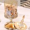 Elegant Crystal Glass Storage Jar with Lid - European & American Style for Living Room Decor