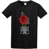 Mpxlsii Pourquoi Nous Ne Commercialisons Pas la Rose Rouge - T-shirt en Coton Noir pour Homme