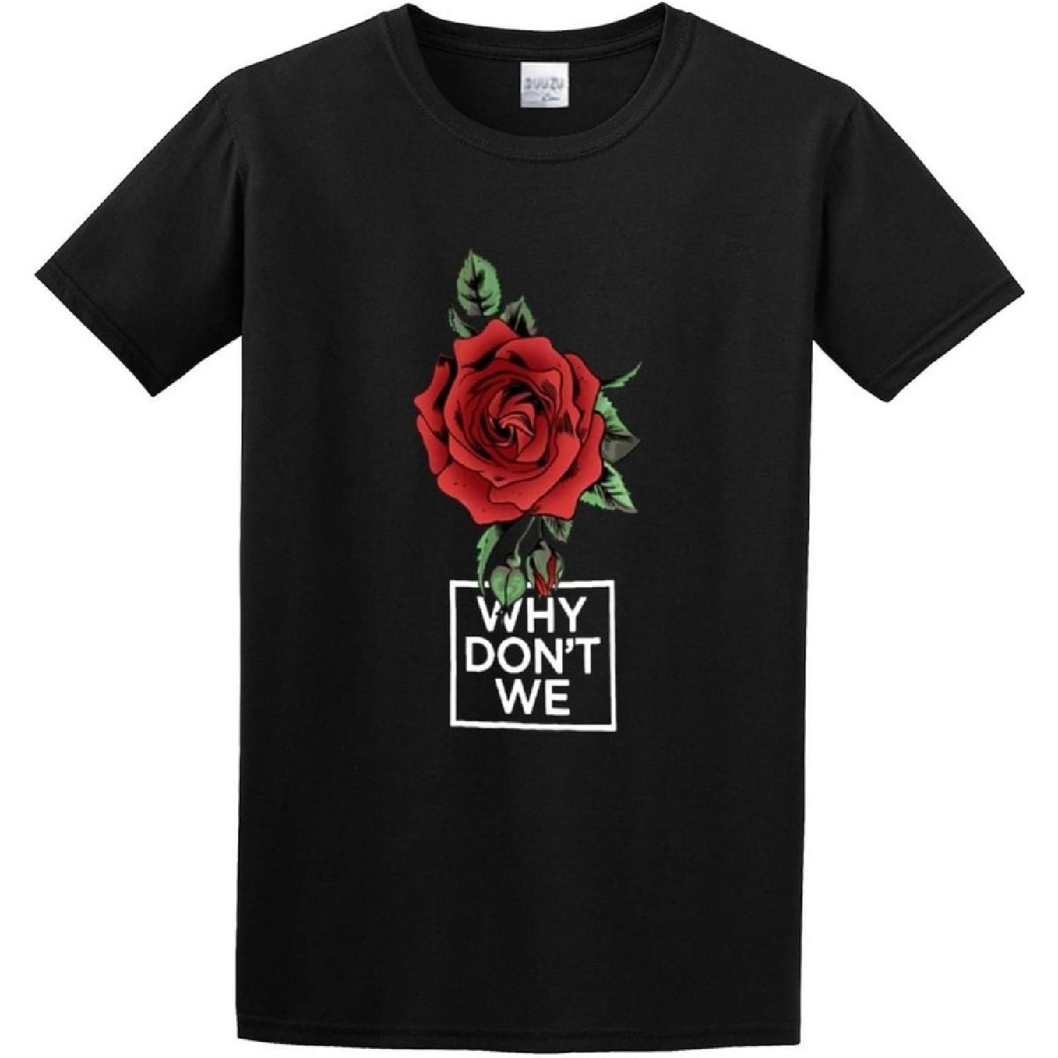 Mpxlsii Why We Dont Merchandise Red Rose -Men s Cotton T-Shirt Black S