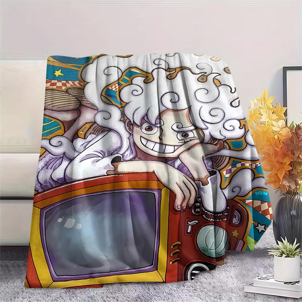 One Piece character Print Flannel Blanket,High quality Comfortable for All Seasons,Home Decor,Warmth and Comfort,Perfect for Christmas Gifts