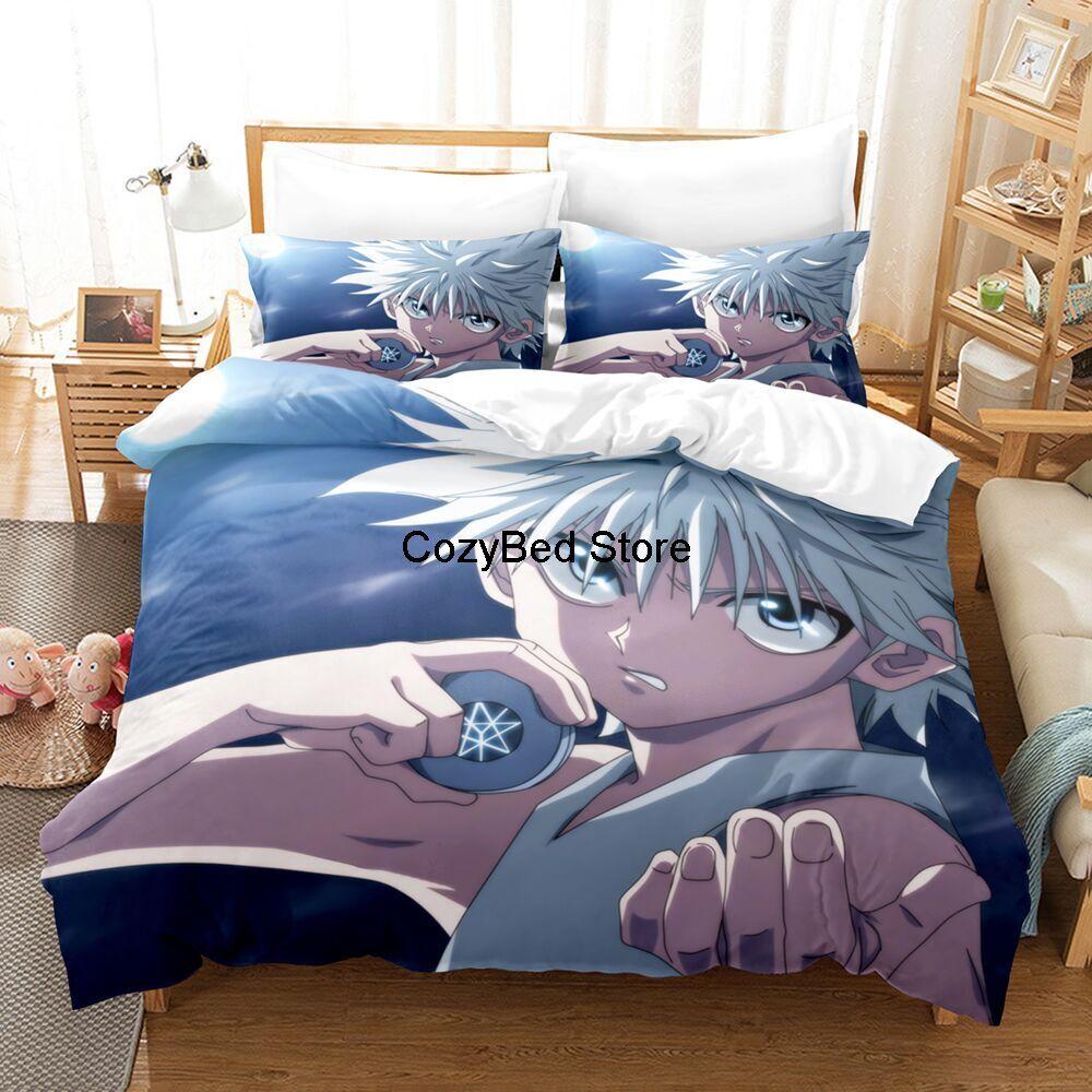 Nwe Hunter X Hunter Bedding Set Single Twin Full Queen King Size Bed Linens Aldult Kids Home Decor Duvet Cover Gift