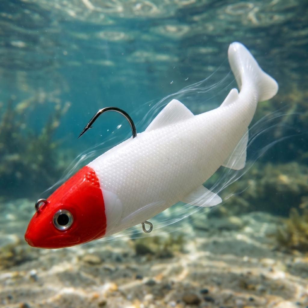 Weichköder Forellenköder mit Haken 12cm Weichfisch Bionischer Köder Bleikopfköder Angelzubehör für Süßwasserfischen