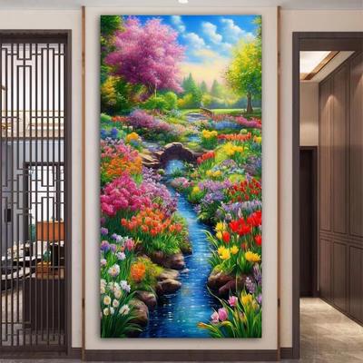 Pictură cu diamante, colecție nouă, peisaj natural, cascade, râuri, bricolaj, broderie cu strasuri complete, peisaj, mozaic, truse cu punct de cruce, decor de perete