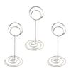 20 Pcs Table Number Holder 85mm Round Iron Place Card Holder Desktop Photo Memo Stand for Wedding Party Graduation