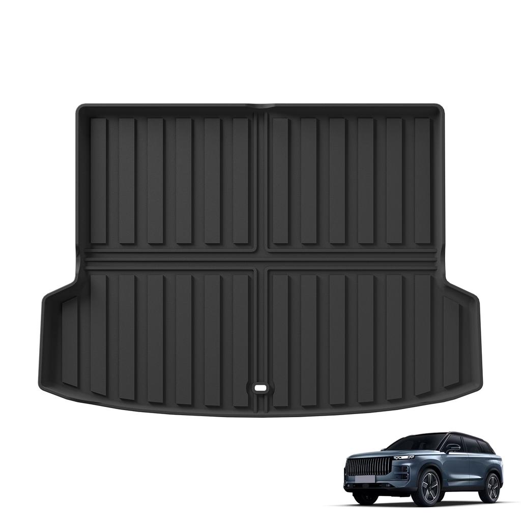 LUCKEASY Right Drive for Jaecoo J7/Jetour Tansuo 06 2024-2025 (SHS Hybrid Only) Car Floor Mats Trunk Pad TPE 3D Foot Pad Blcak
