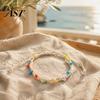 Hand Woven String Bracelets Handmade Braided Bracelet for Women, Bohemian Wrist Rope Boho Style Summer Jewelry with Colorful Rice Beads, Adjustable