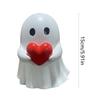 Ornements d'Horreur Chien Fantôme d'Halloween, 2025 Statue Figurine Chien Fantôme Marchant, Mignonne Figurine d'Halloween en Résine Décorations de Table à Domicile