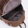 Women's Solid Color Backpack Lightweight Student Schoolbag Multifunctional Crossbody Shoulder Handbag