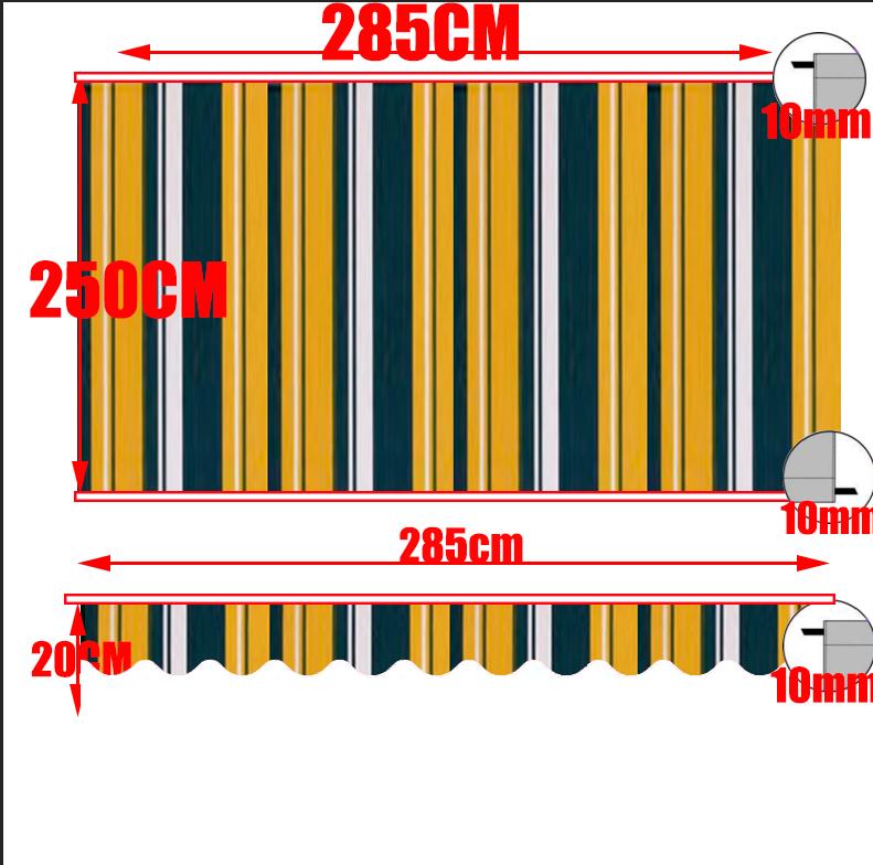 Tewango Custom Outdoor Awning Waterproof Fabric Store Curtain Balcony Canopy Cover UV Block Sunscreen Rain Tarp Strip Cloth