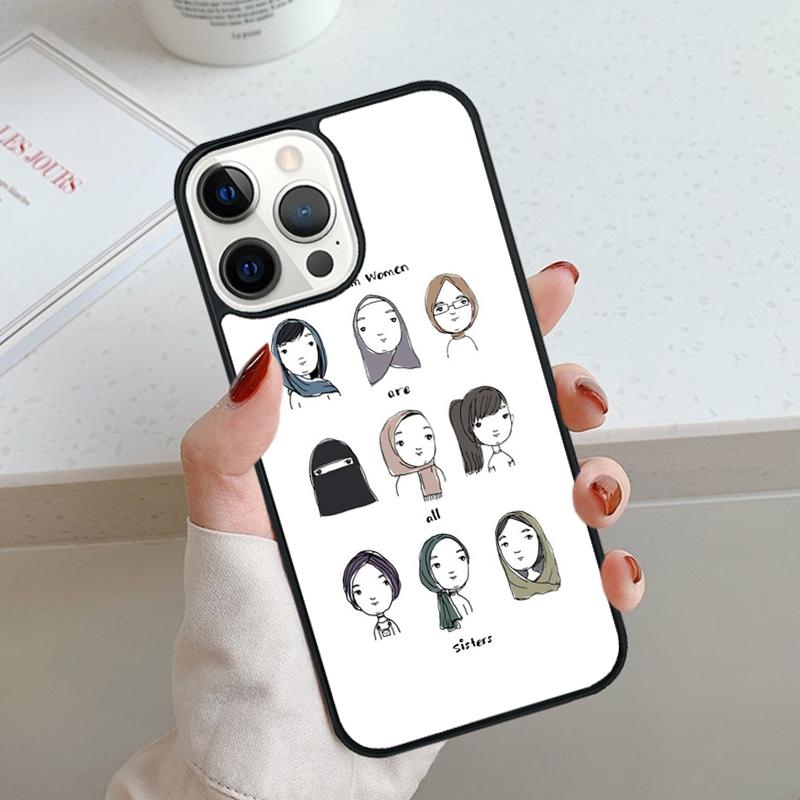 

Muslim Islamic Eyes Arabic Hijab Girl Phone Case For iPhone 17 Air 11 12 13 14 15 16 Pro Max Cover For iPhone 17 Air Max Plus iPhone 11pro max