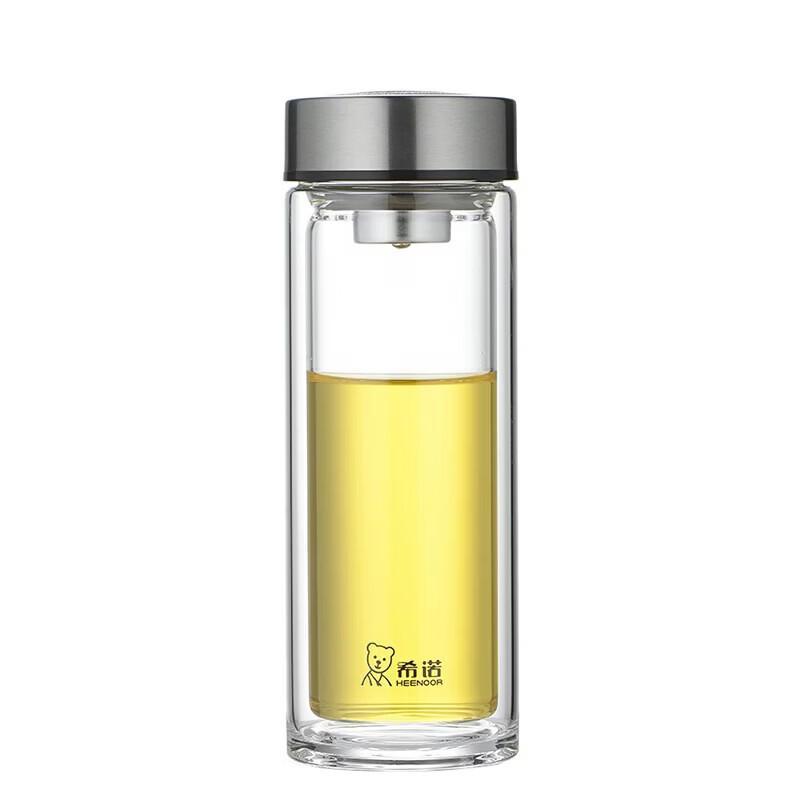 Heenoor Double Wall Glass Tea Infuser Bottle