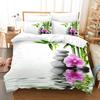 Green Flower Duvet Cover Set Double Bed With Pillowcase Lotus Bedding Set King Size 3pcs 2pcs Single Twin Full 200x200 220x240cm