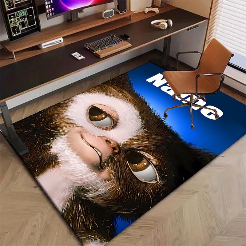 Custom Gremlin Mat Personalized Name, Polyester Washable Indoor Entryway Rug, Gift for Christmas, Easter, Thanksgiving Day