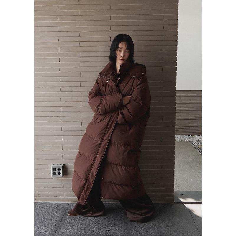 

90 Белая утиная пуховая куртка женская зимняя выше колена свободная утолщенная куртка S