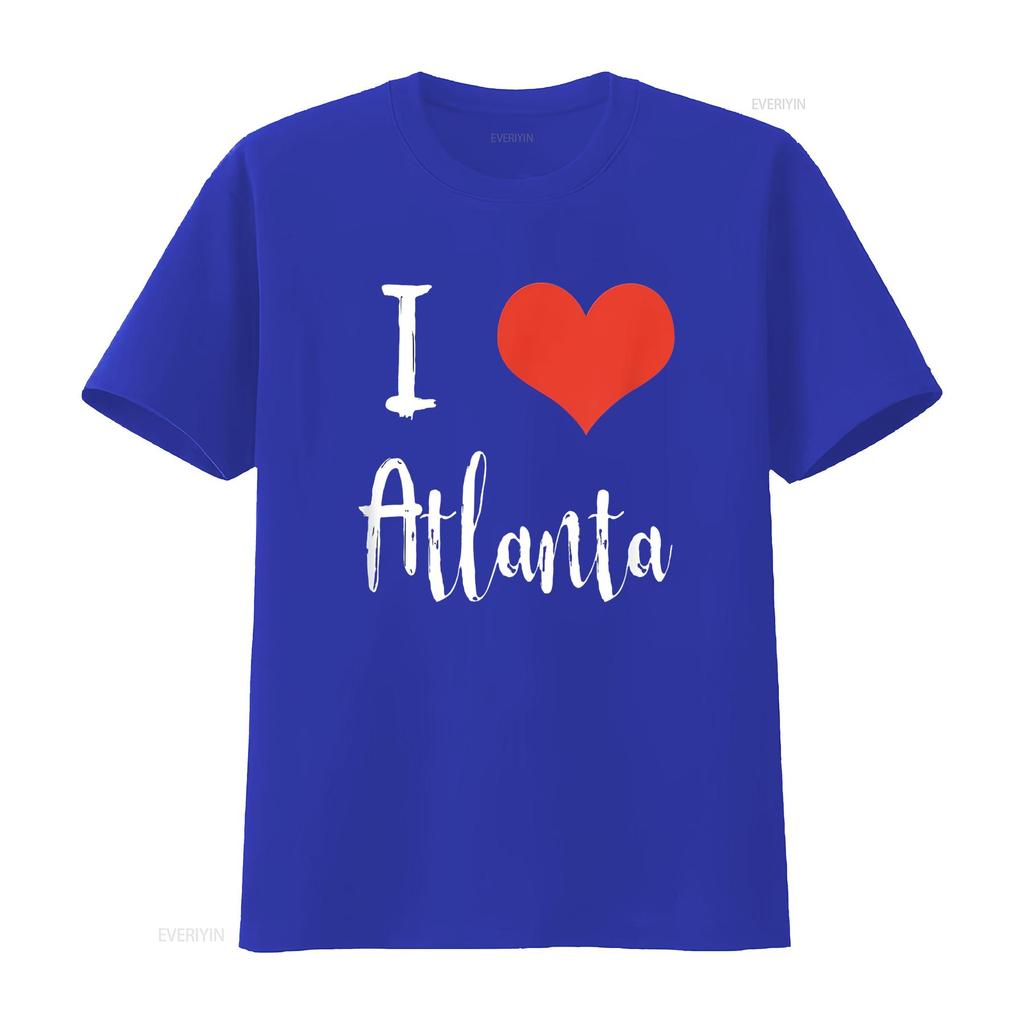 I Love Atlanta T Shirt vintage Washed Top For Everyday Wear Slightly Soft Stylish Versatile fashion homme designer clothes