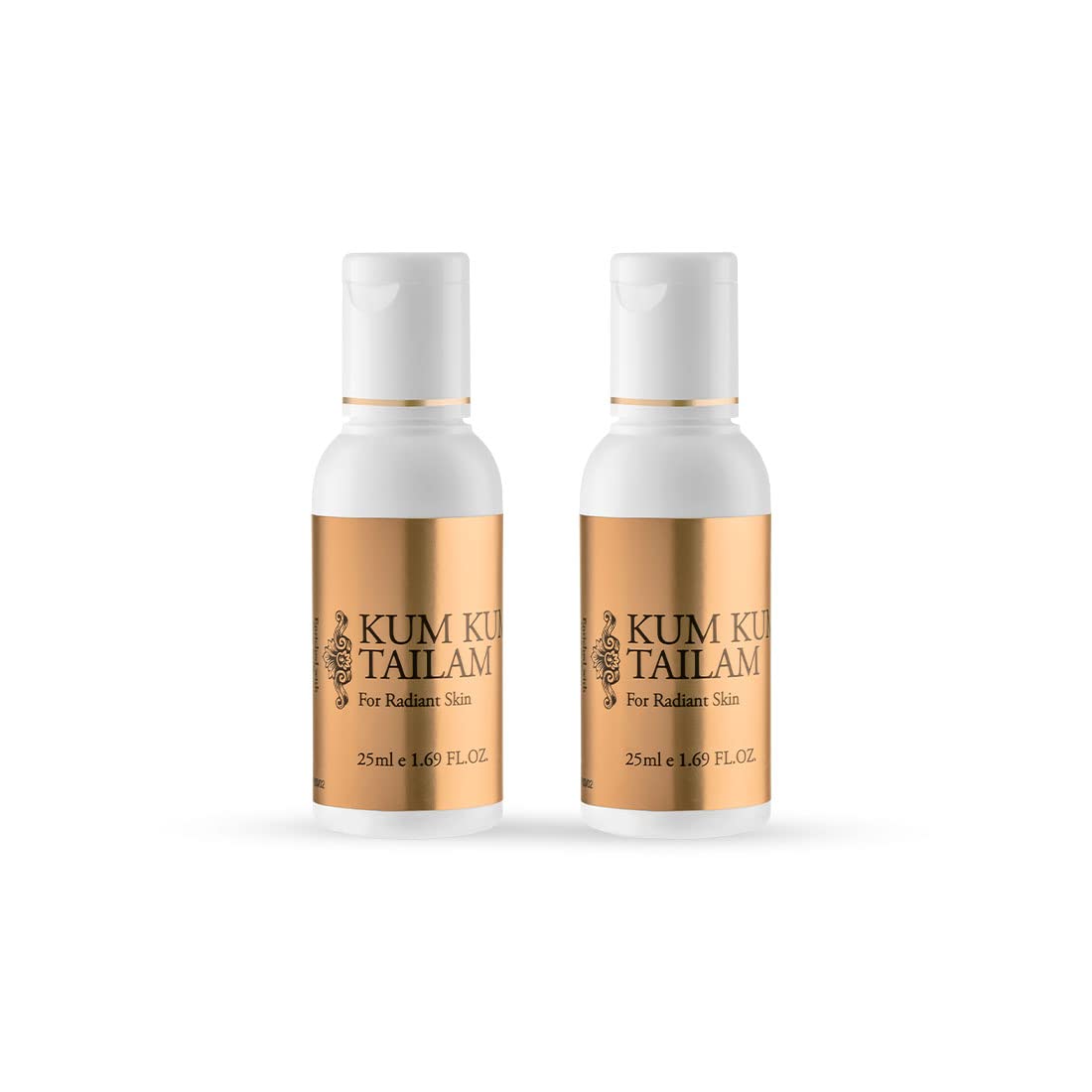 Vasu Kumkumadi Tailam 25 Ml Pack of 2 For Glowing Radiant Skin Herbal Face Oil Anti-Aging Care