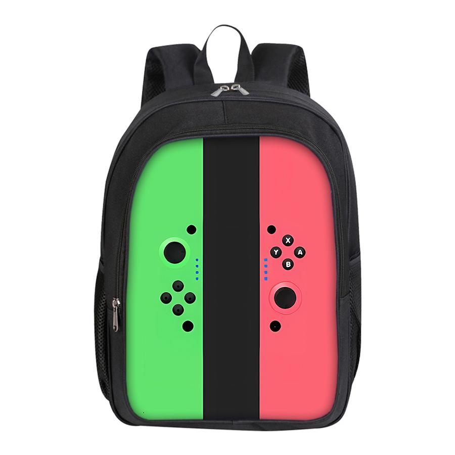 Dinosaur Pattern Square Front Pocket Knapsack for Boys Plus Girls Best Gifts 2D Flat Animated SchoolBags for Children