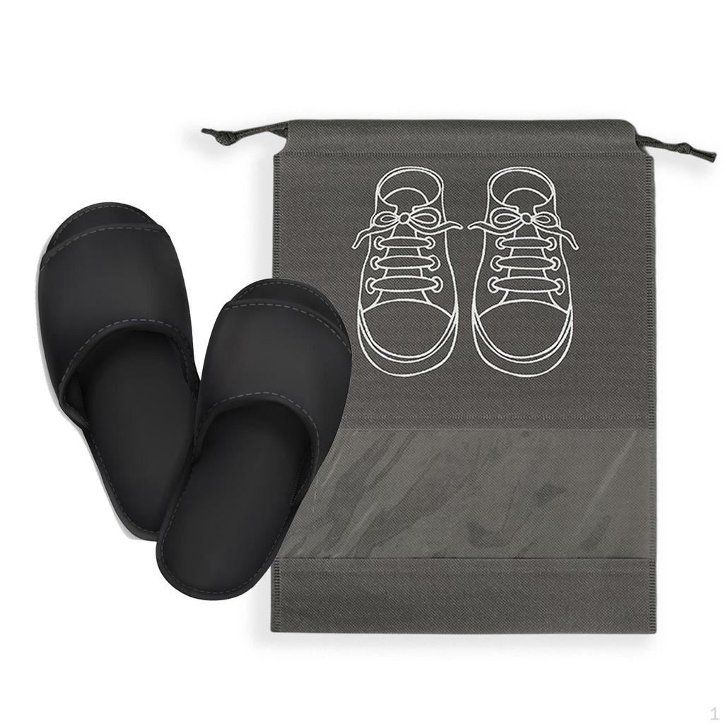 Non Woven Travel Shoe Bag Drawstring Dust Cover Accessories Convenient Pouch for Packing