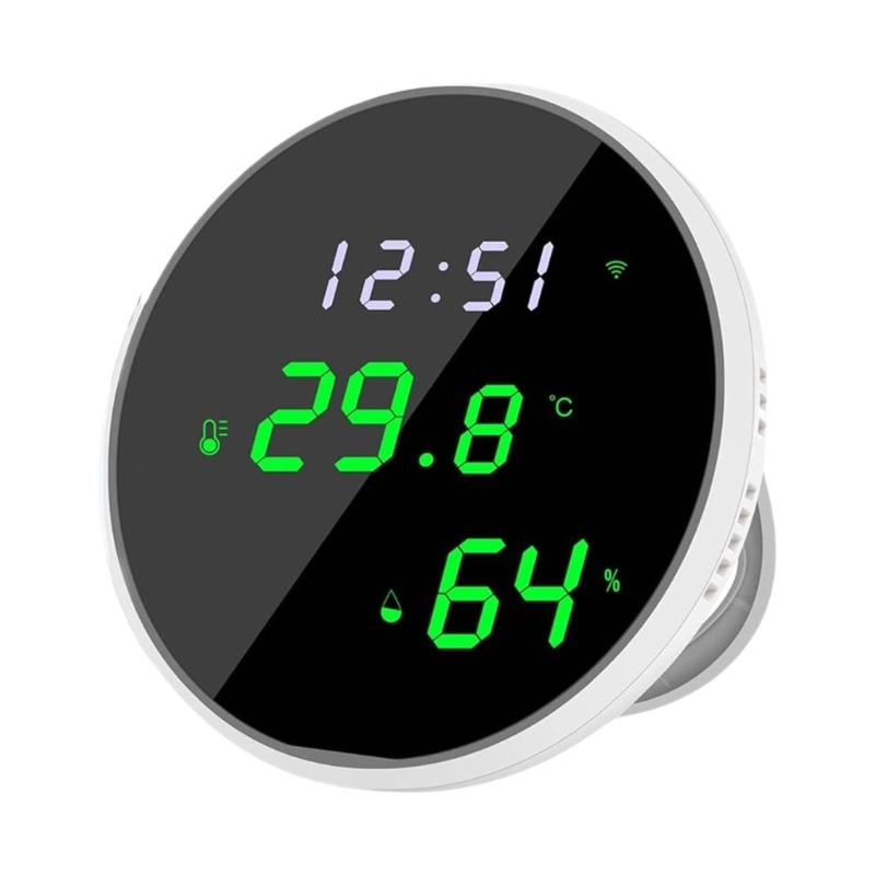Temperature Humidity Sensor Real Time Monitoring Wireless Indoor Climate Monitor with LED Backlit Display for Home 1