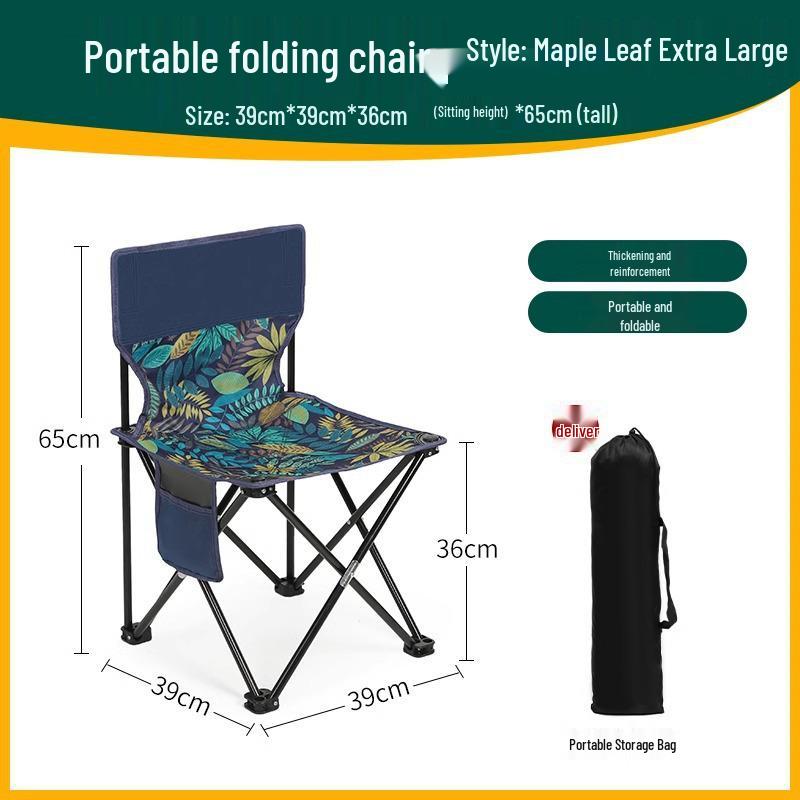 Portable Ultra-light Folding Camping and Fishing Chair with Small Stool for Art Sketching