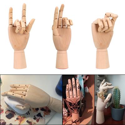 Flexible Jointed Doll Human Artist Models Drawing Model 10 Inches Tall Sketch Mannequin Model Movable Limbs Wooden Hand Model