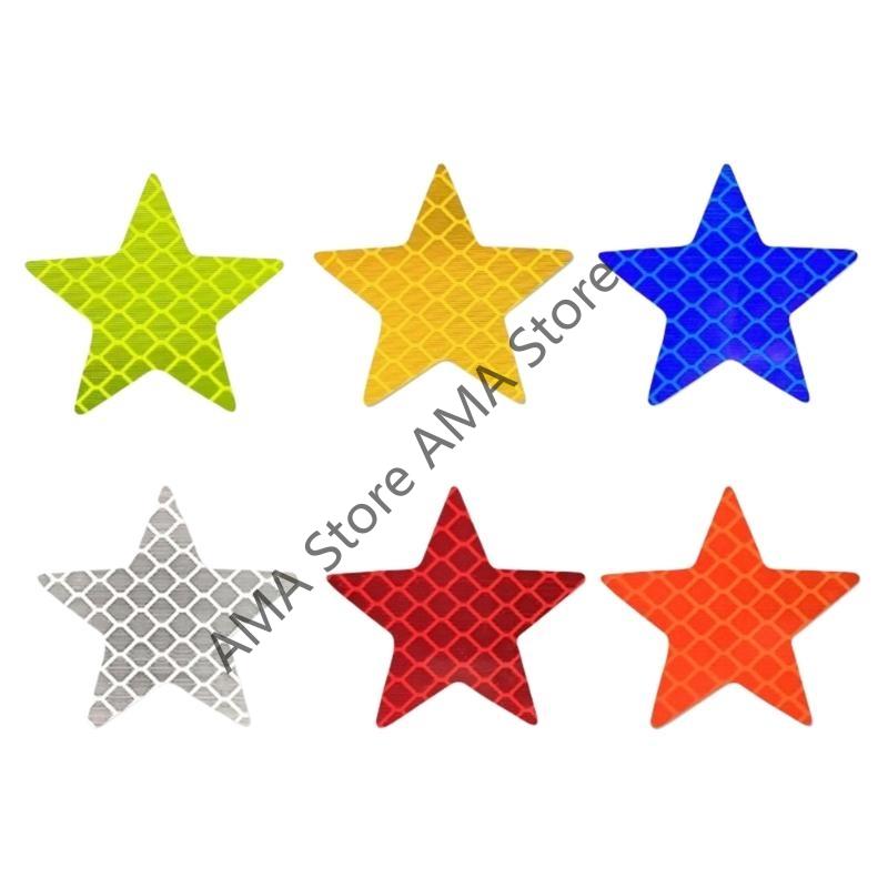 X7JF Reflective Star Decals for Car and Bikes Stylish Color for Enhanced Night Safety