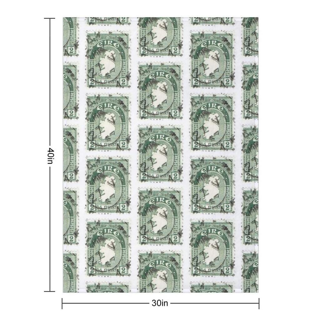 Vintage Ireland Postage Map Throw Blanket Softest Blankets For Baby Weighted Tourist Blankets