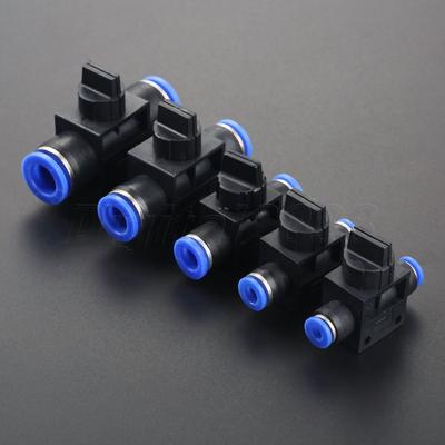 Pneumatic Ball Valve Manual Shut-Off Push In Fitting Hose Tube Speed Joiner