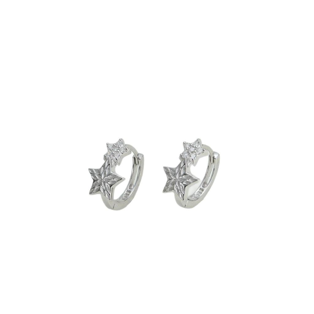 S925 Star Earrings: Niche Design, Lightweight Luxury, High-End Feel, Ear Hoops & Cuffs for Women