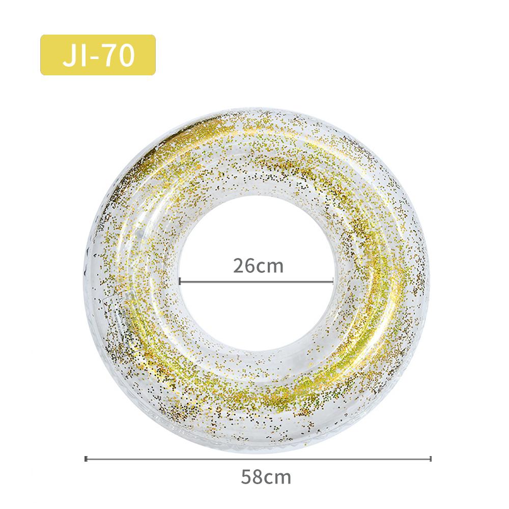 Transparent Glitter Pool Foats Swimming Ring Adult Children Inflatable Pool Tube Giant Float Boys Girl Water Fun Toy Swim Laps