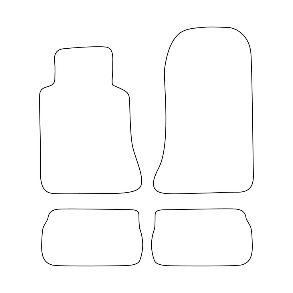 [BLM]ME044 red - Set of velour floor mats to fit Mercedes E-klass C124 Coupe 1985-1997 - red trim