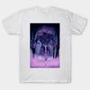Men Black Print T-shirt Stranger Things No-Cut Transfer Paper Print Cotton Tshirt