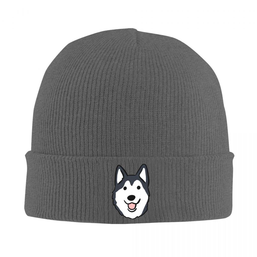 Siberian Husky Alaskan Dog Warm Knitted Cap Fashion Bonnet Hat Autumn Winter Outdoor Beanies Hats for Men Women Adult