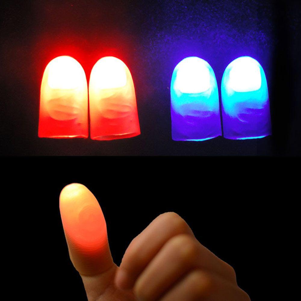 1/4Pair Glowing Glowing Magic Finger Props LED Finger Lights New Thumb Lights Magic Show Props