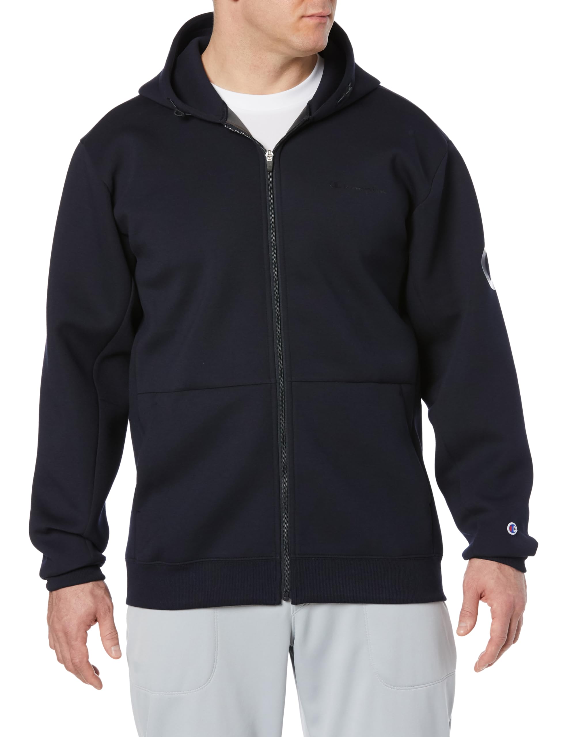 

Parka Long Sleeve Stretch Thermal Script Logo Zip Hoodie Jacket Sports Navy M [Champion] WRAP-AIR Men s C3-YS101 тёмно-синий