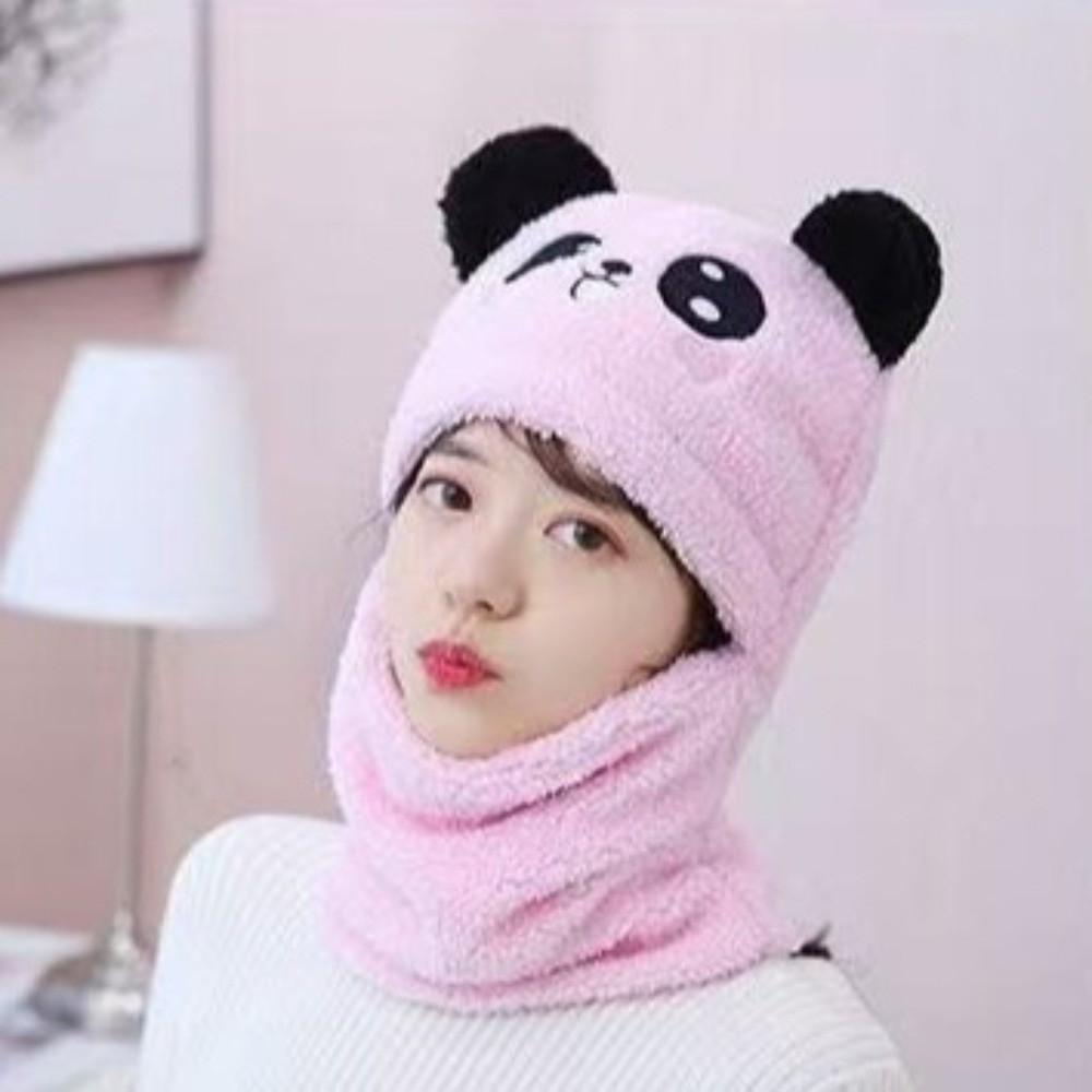 Fleece Children Beanie Caps Cartoon Warm Bonnet Scarf Fashion Kids Plush Hat  Toddler