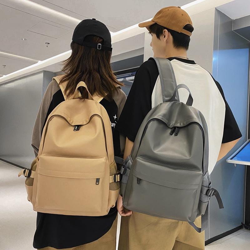 Weibliche große Kapazität einfarbig Rucksack Junior High School Schüler Schultasche männlich