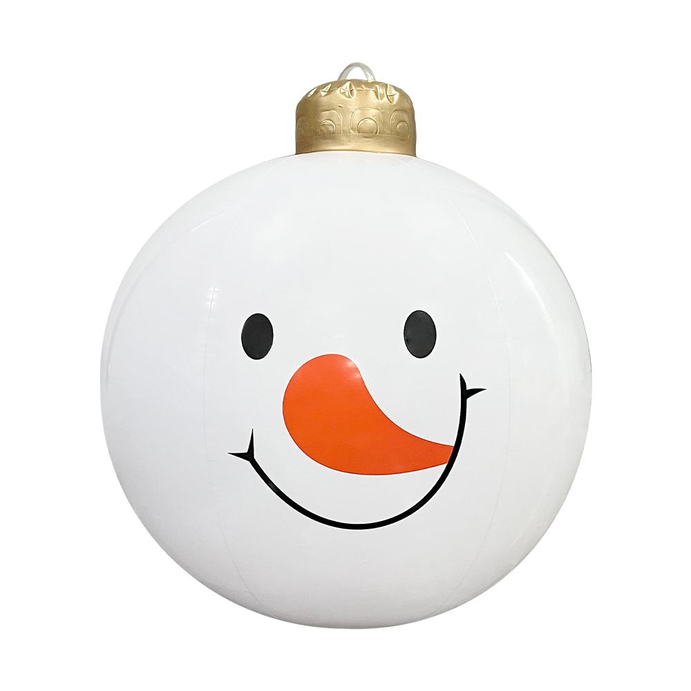 1Pc Inflatable White Snowman Christmas Ball Pvc Giant Ball Christmas Xmas Tree Decoration Xmas Gift