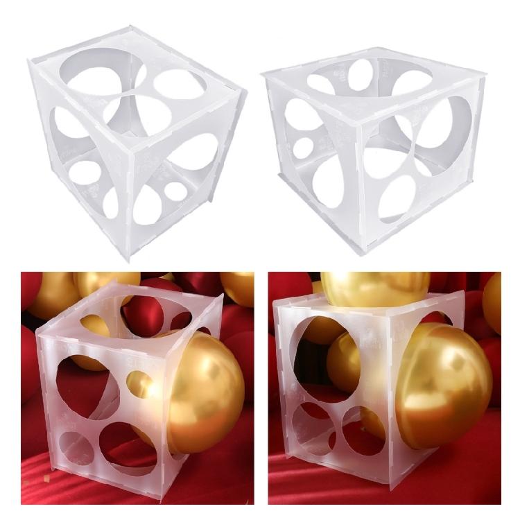 Plastic Balloon Sizer Box Cubes Balloon Size Measurement Tool Collapsible Decors