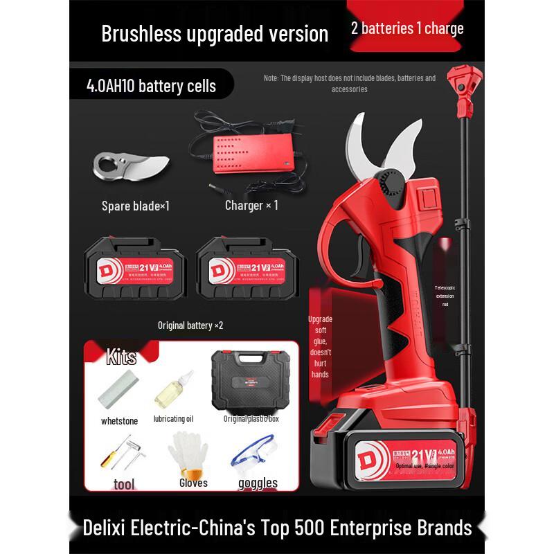 WBT Delixi Cordless Electric Pruning Shears CN plug (adapter included)