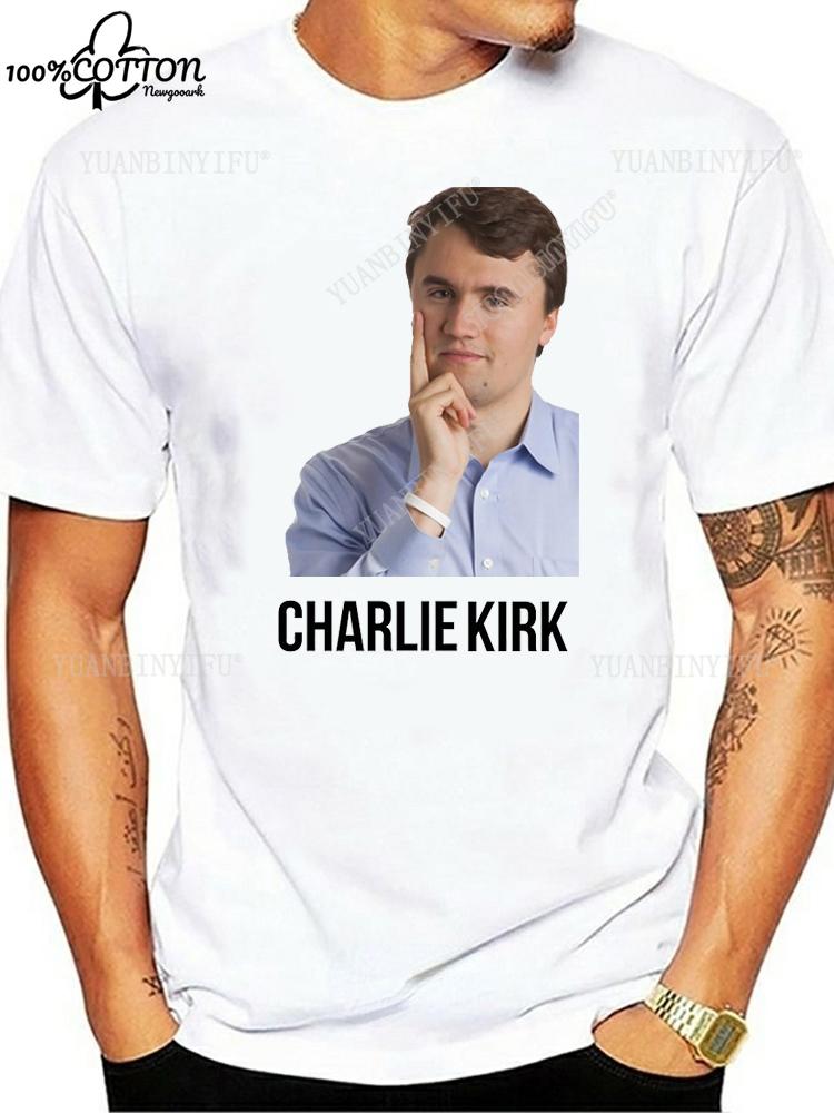Heißer Stil Lässig FREEDOM Charlie Kirk Bedrucktes T-Shirt Locker 100% Baumwolle Freizeit Unisex Shirt Heißes Produkt S-6XL