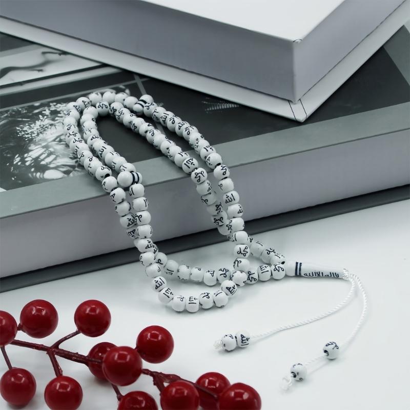 Multi-kleur Acryl Islamitische Tasbih 99 Kralen Breukbestendig Ontwerp Glad Gebedsarmband voor Spirituele Beoefening