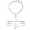 2pcs Adjustable Ankle Chain Sparkling Thin Foot Chain Double-Layer Anklet  Daily Parties