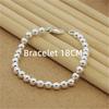 Collana a Catena Palline 925 Argento 6MM Lisce Per Donne Uomini Gioielli