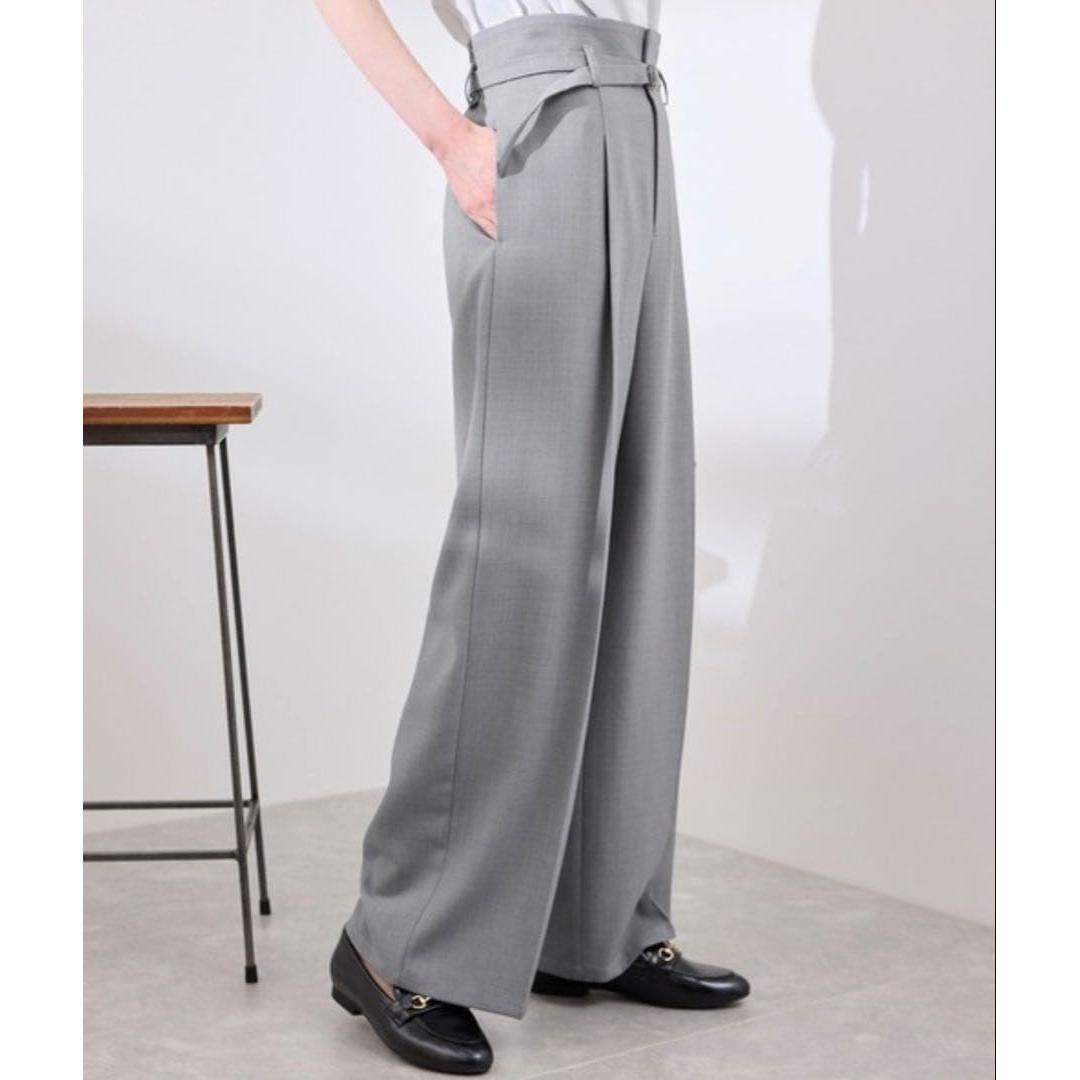 ROPE PICNIC Wide pants with canapa belt UV/antibacterial and odor resistant 36