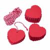 100pcs DIY Valentine's Day Tags Heart Shape Blank Hanging Decoration Gift Labels Red Pink Paper Cake Decor Tag
